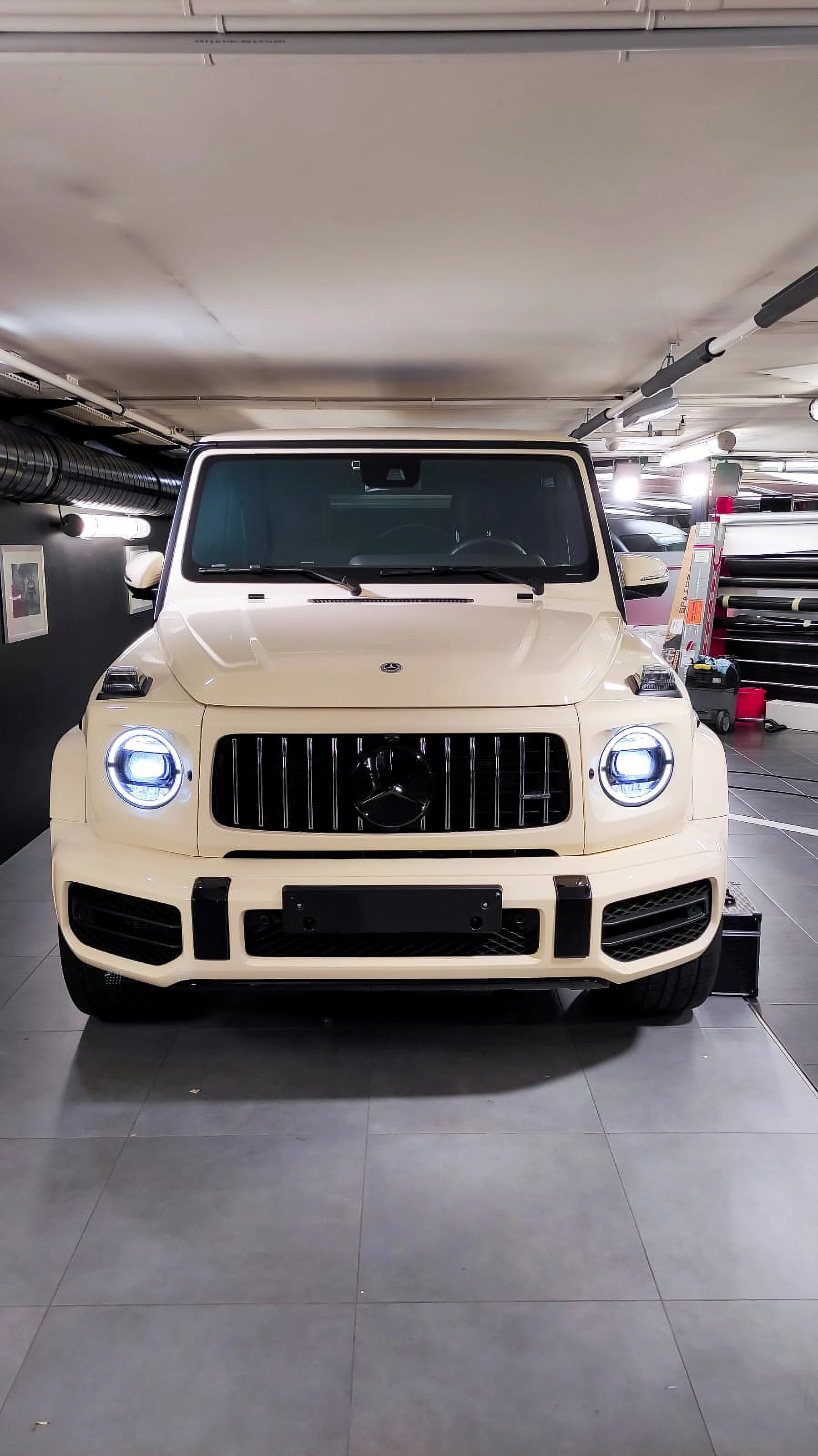 Mercedes G63 covering blanc nacré - MRL PROD